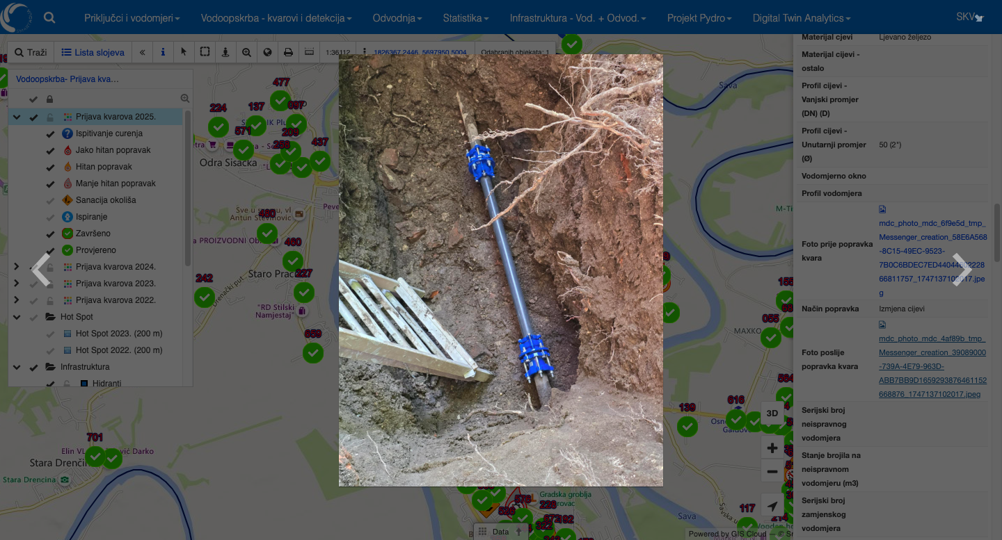 Sanacija kvara na vodoopskrbnoj mreži